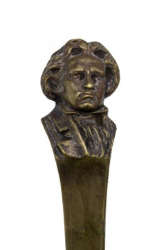 French Victorian Bronze Beethoven Letter Opener