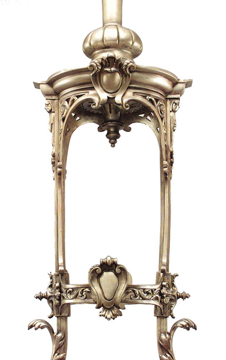 French Victorian Bronze Scroll Billiard Fixture In Good Condition For Sale In New York, NY