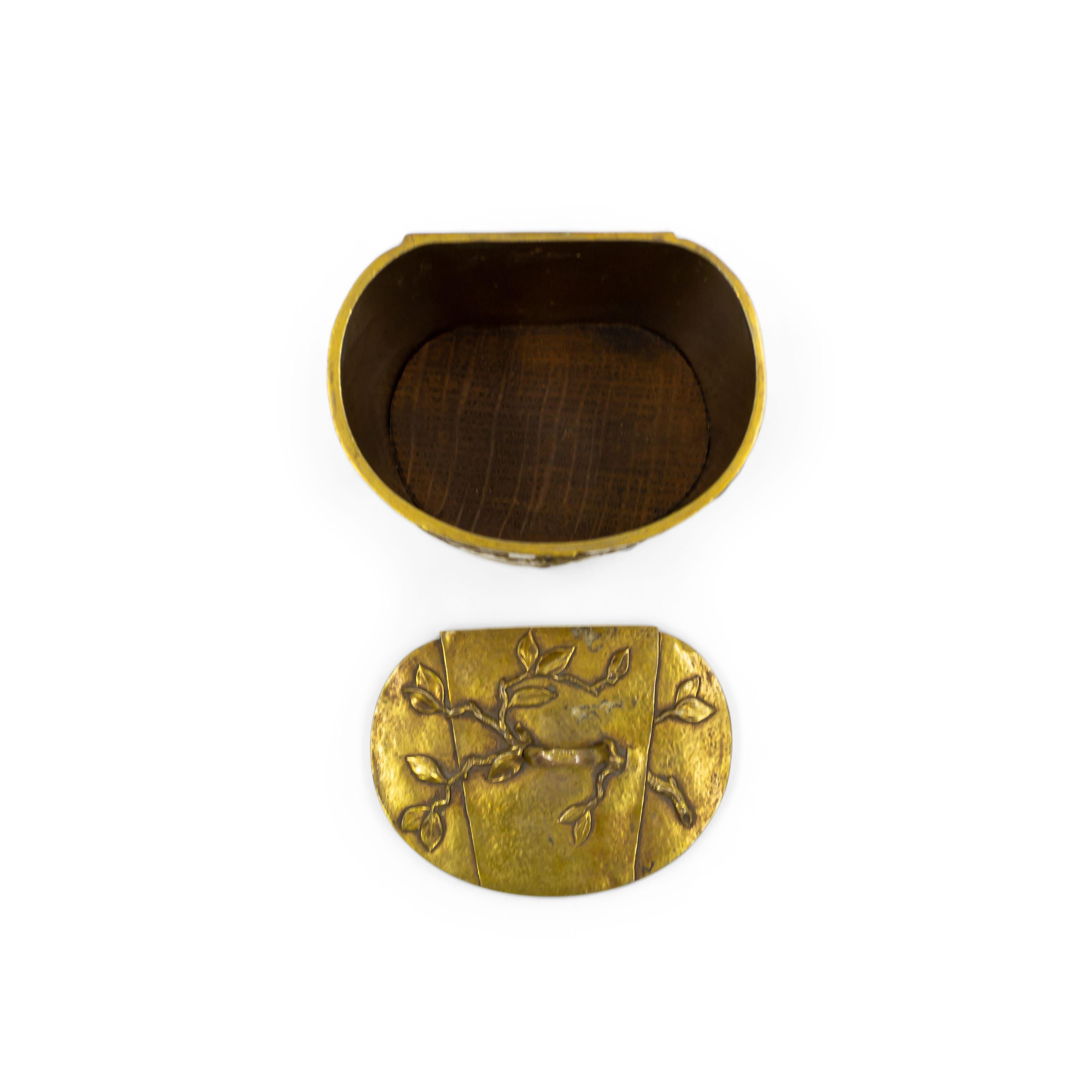 Scatola francese vittoriana in bronzo 5