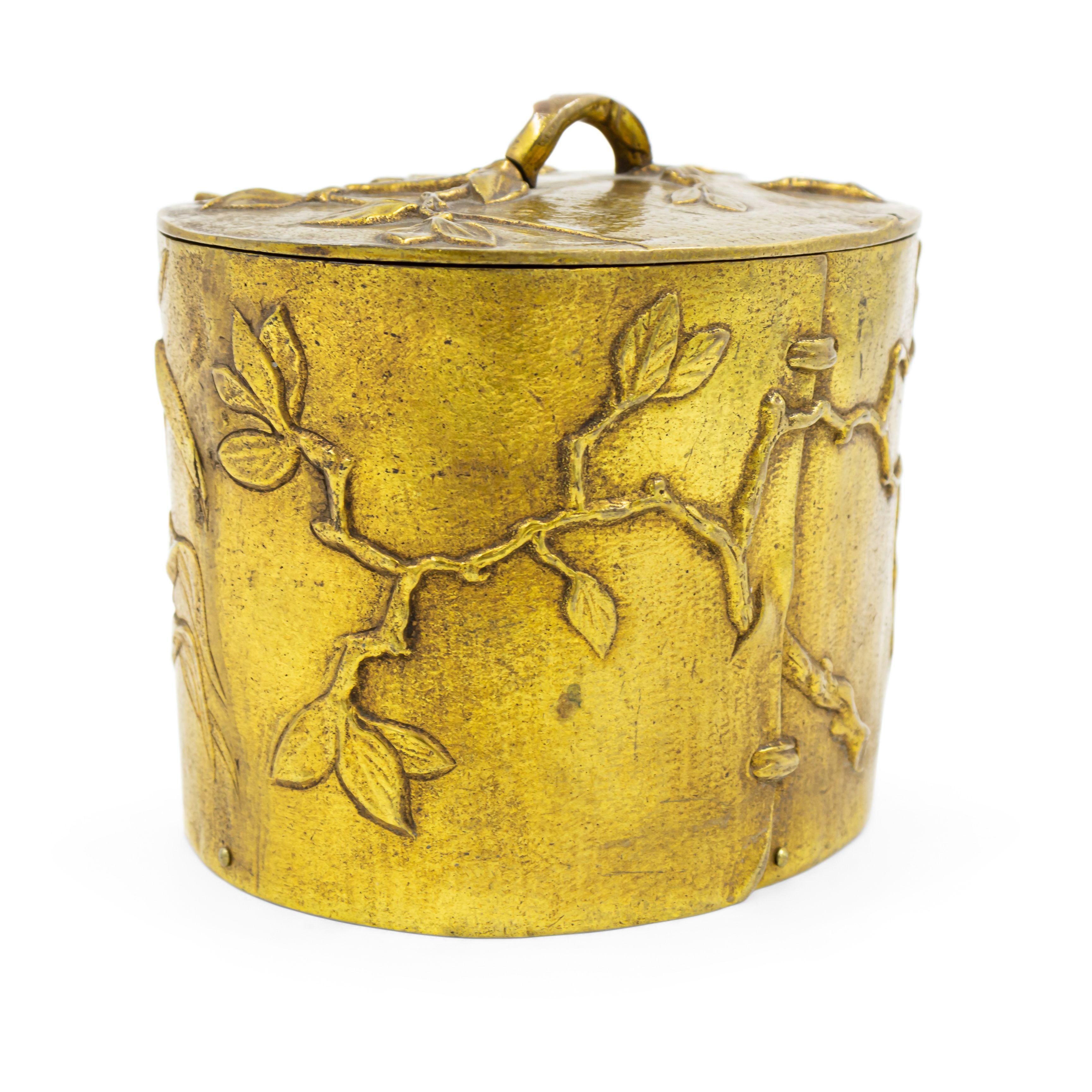 Francese Scatola francese vittoriana in bronzo