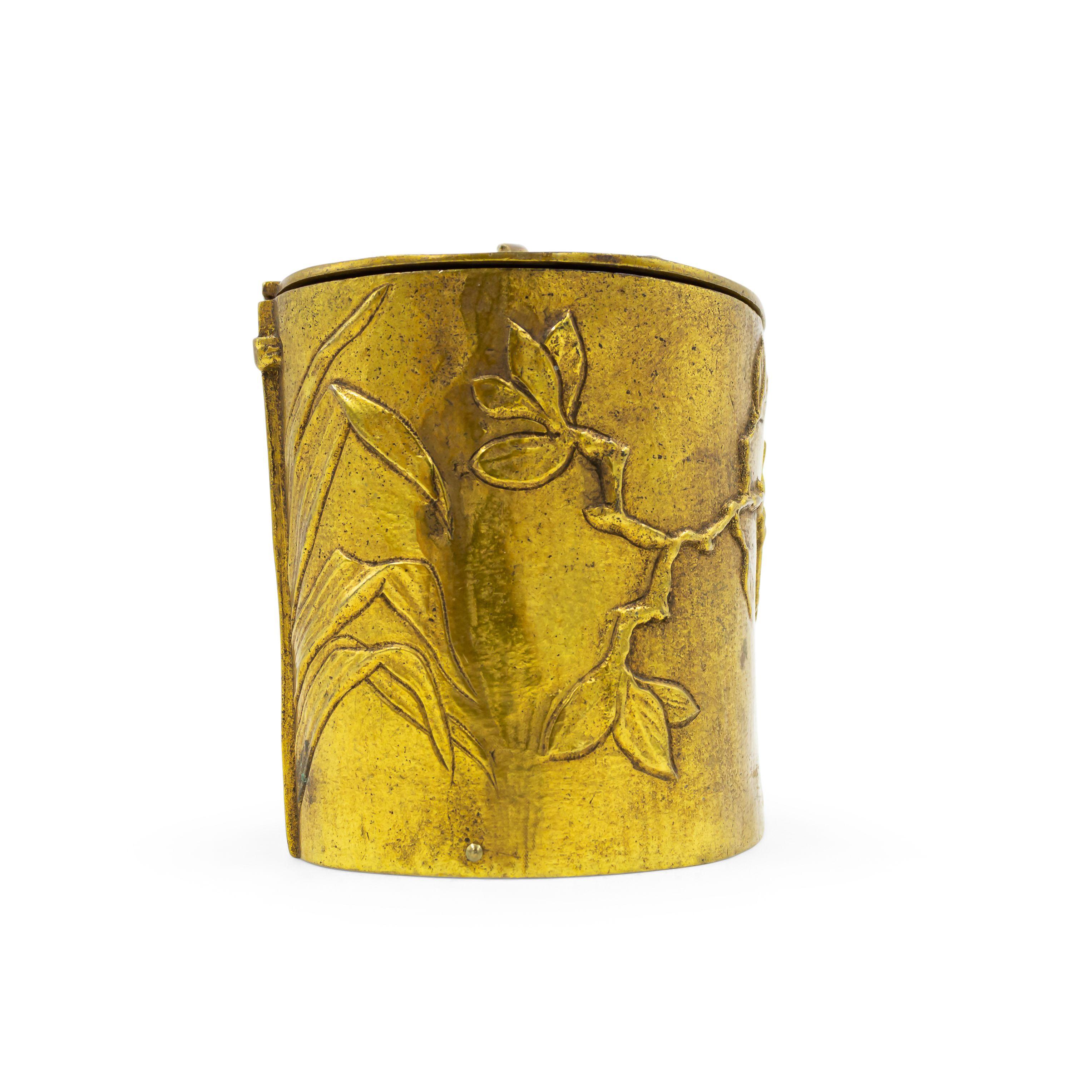 XIX secolo Scatola francese vittoriana in bronzo
