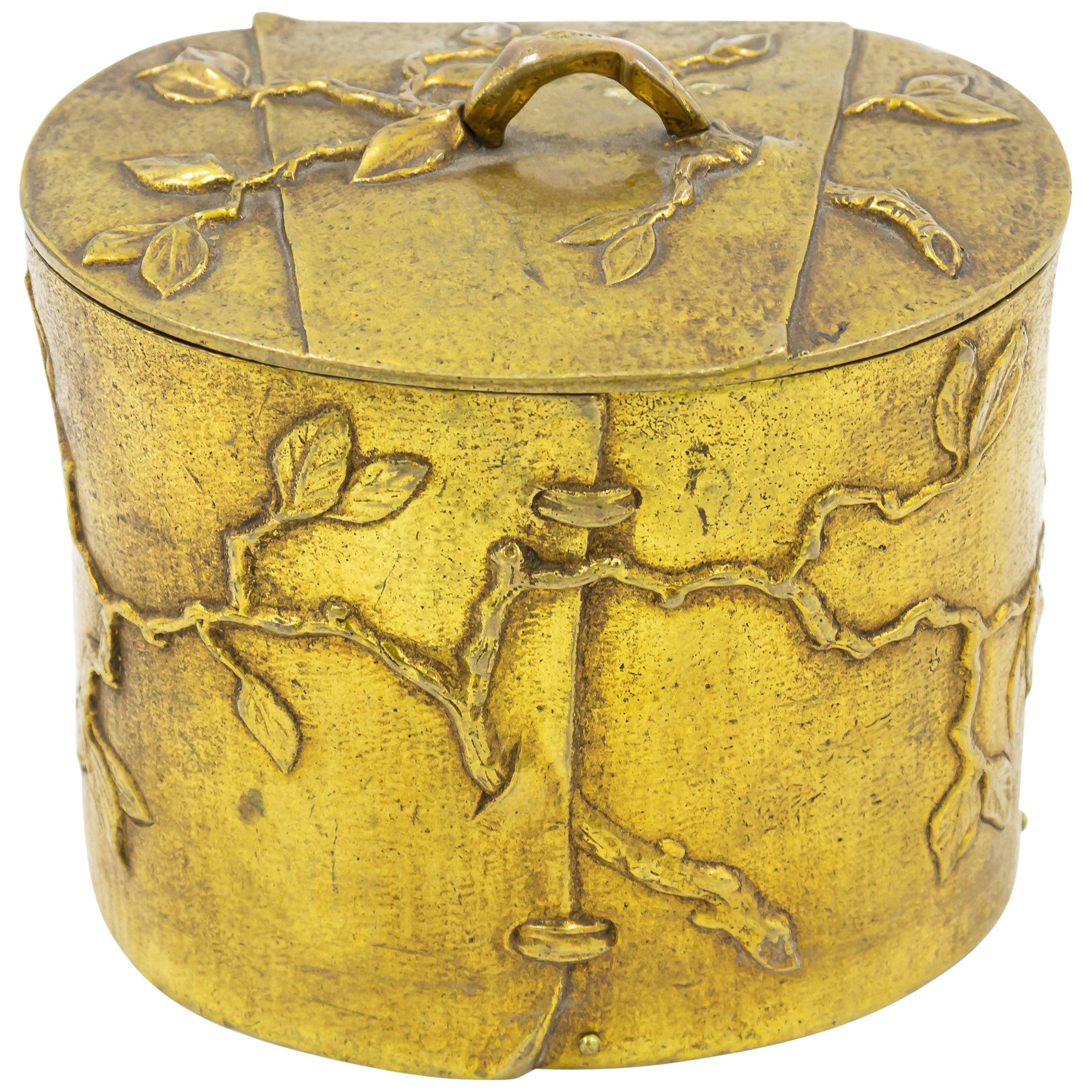Scatola francese vittoriana in bronzo