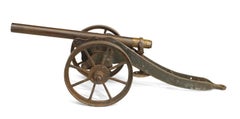 French Victorian Bronze Cannon Model