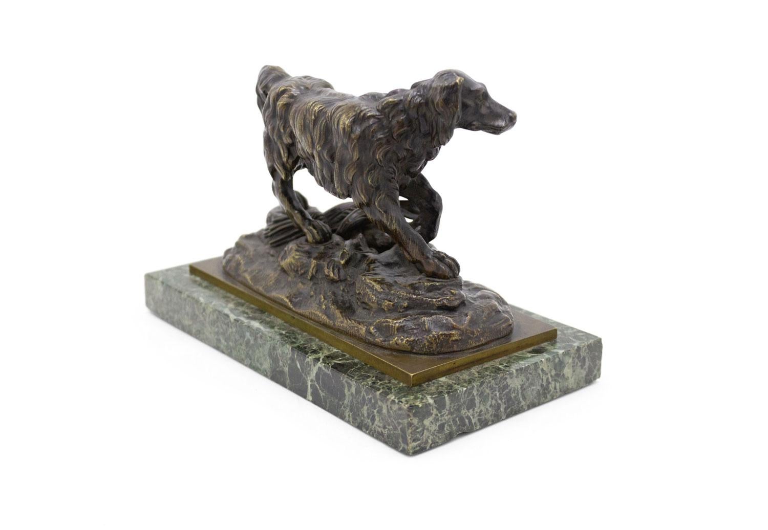 Figura de perro victoriana francesa de bronce Francés en venta