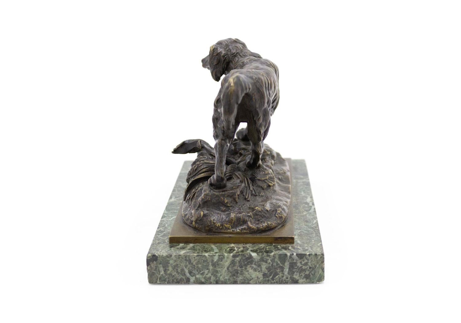 Figura de perro victoriana francesa de bronce Bronce en venta