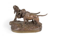 French Victorian Bronze Dogs