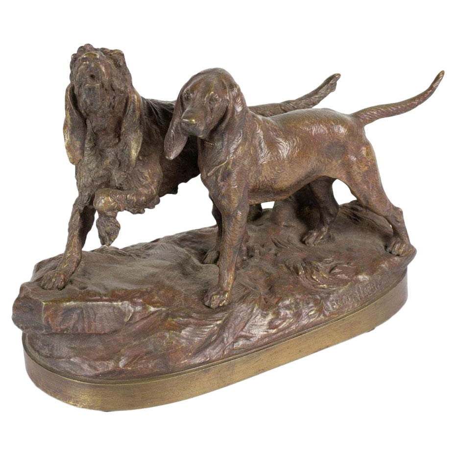 French Victorian Bronze Dogs