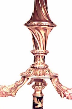 French Victorian Bronze Dore and Blue Porcelain End Table