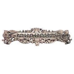French Victorian Bronze Filigree Pen Holder
