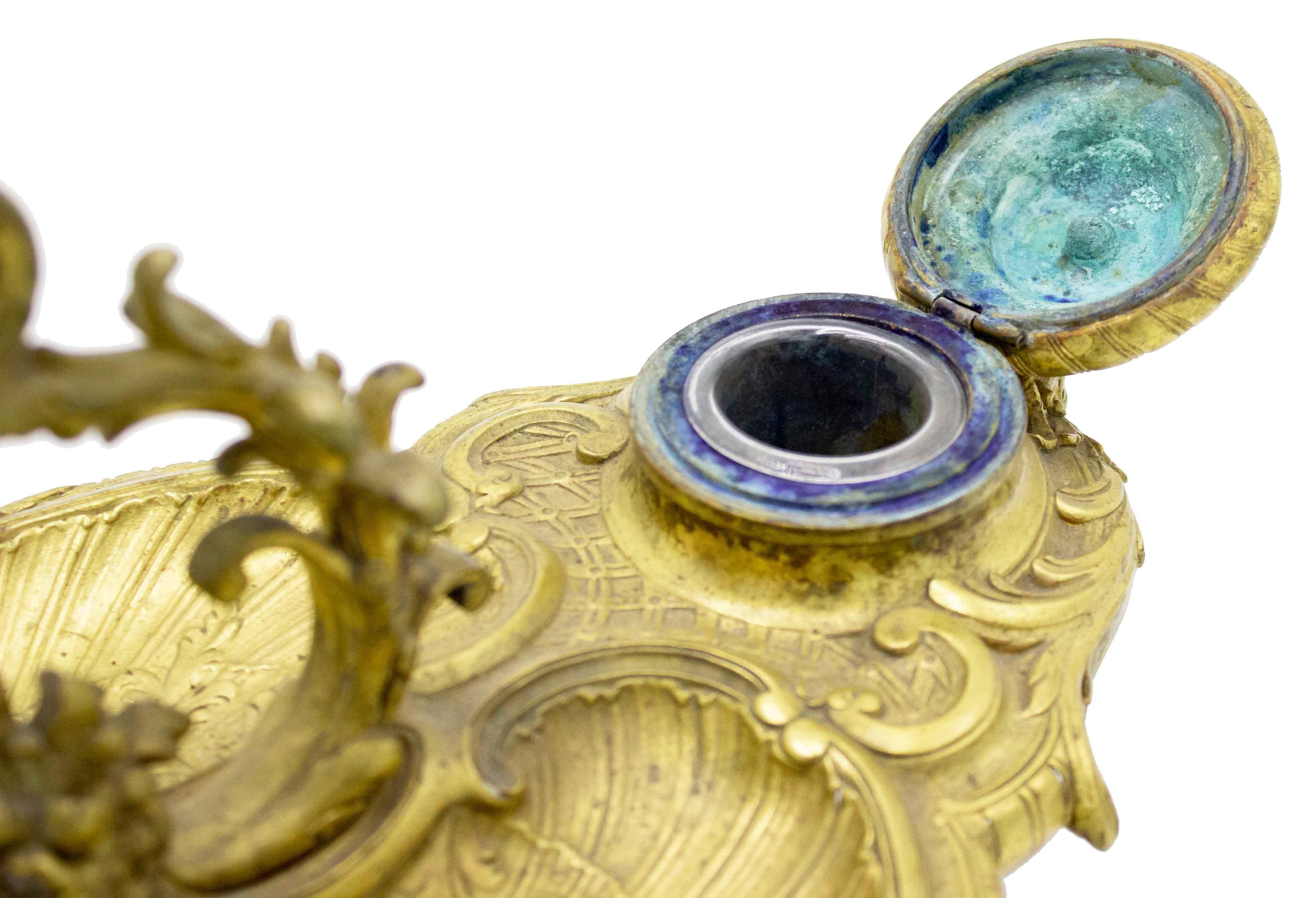 Francese Calamaio francese vittoriano in bronzo in vendita