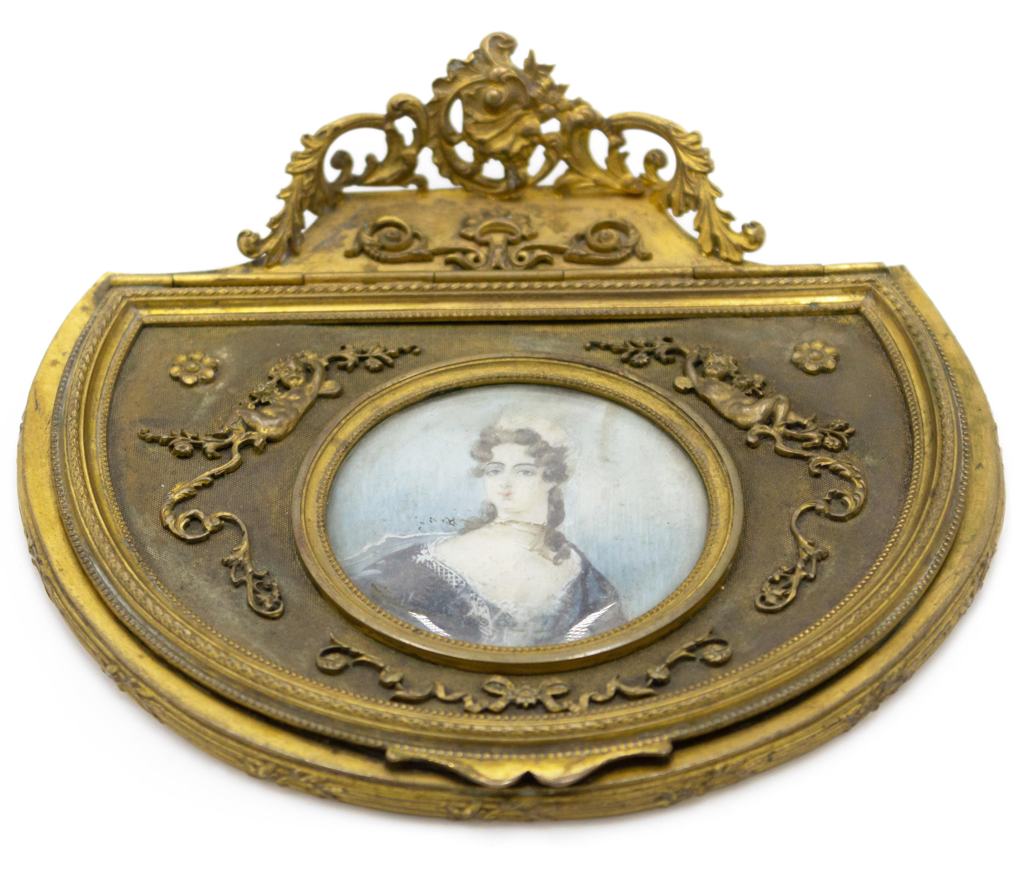 French Victorian Bronze Portrait Box For Sale 1