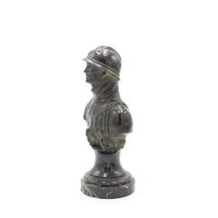 French Victorian Bronze Soldier Bust
