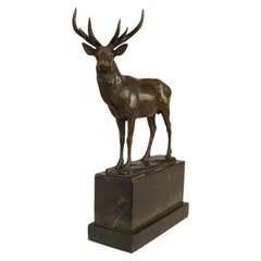 French Victorian Bronze Stag French Victorian Bronze Stag