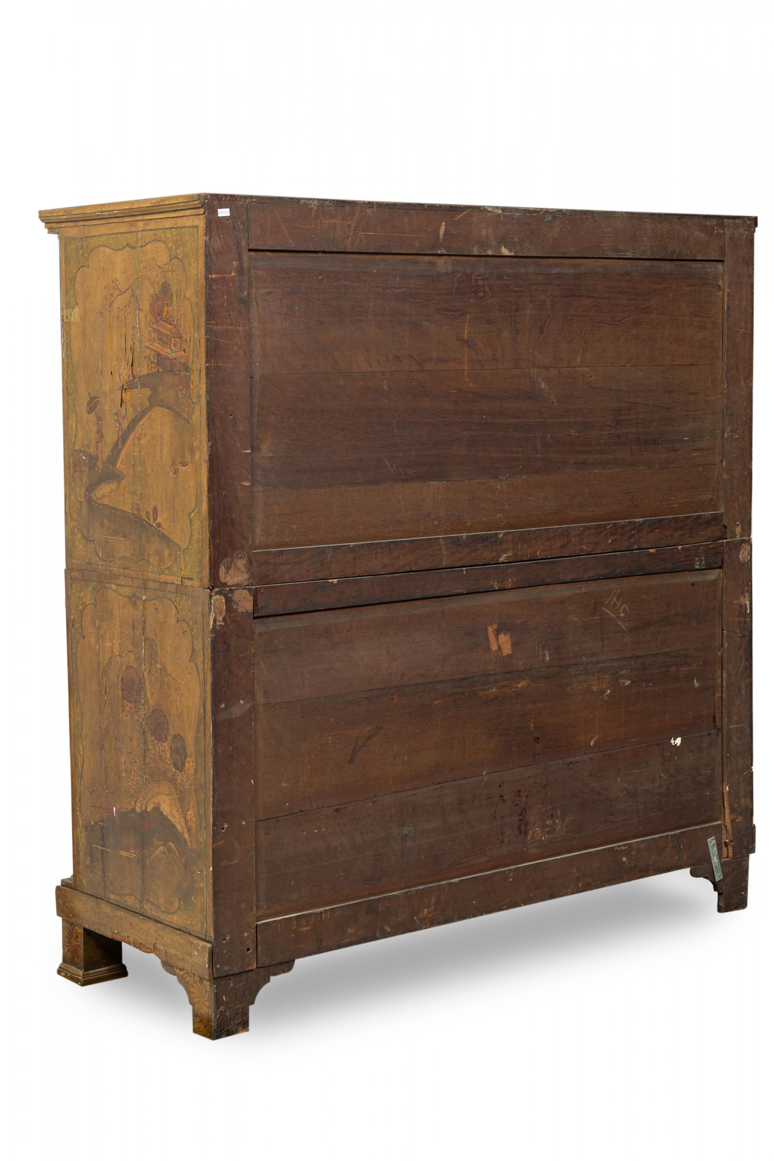 French Victorian Chinoiserie Gilt, Painted, and Lacquered 6-Drawer Chest Dresser In Good Condition For Sale In Queens, NY