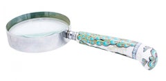 French Victorian Cloissone Magnifying Glass