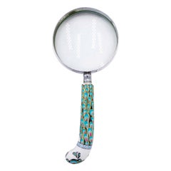 French Victorian Cloissone Magnifying Glass