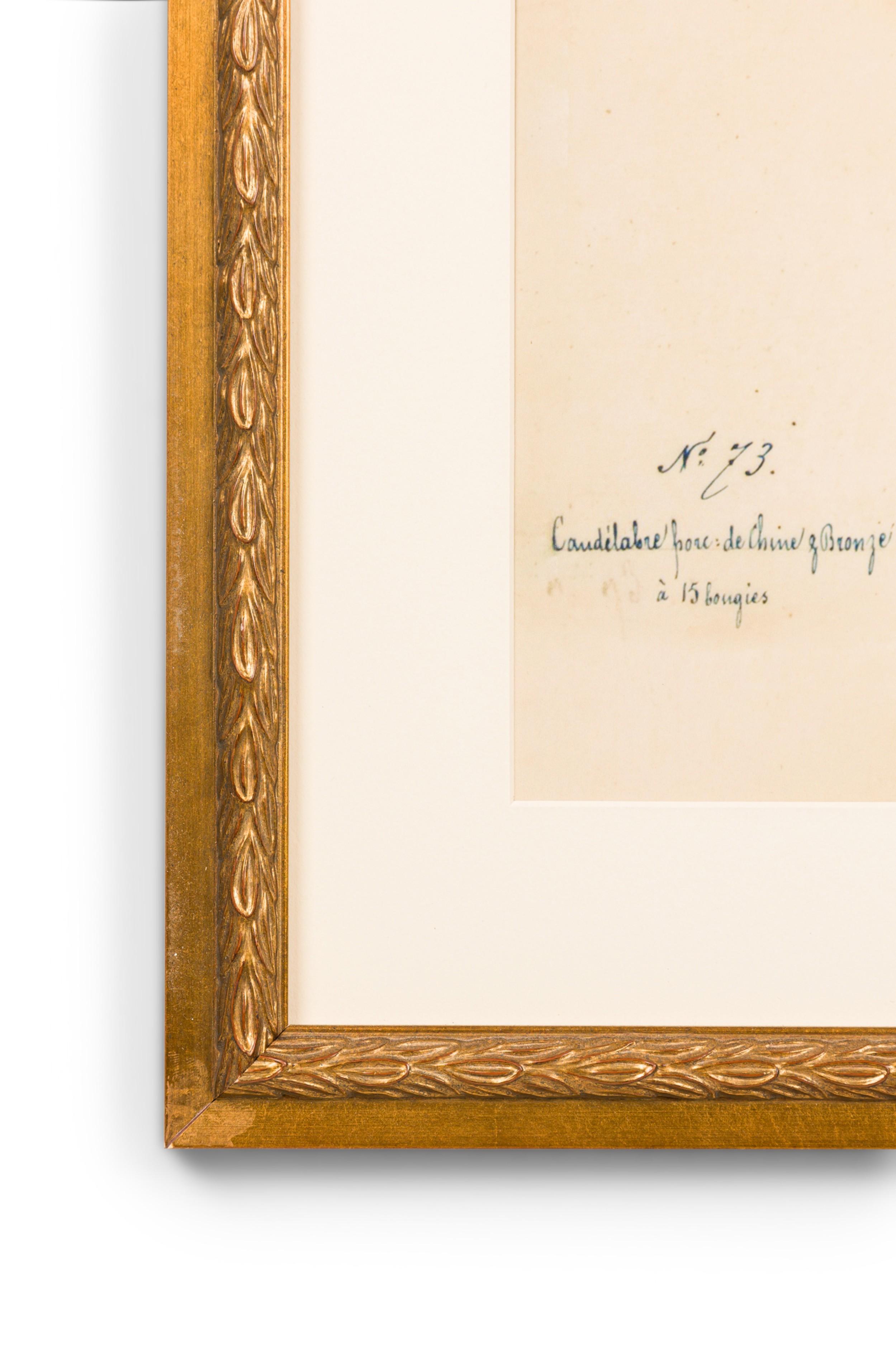 French Victorian Colored print of a Vase (Französisch) im Angebot