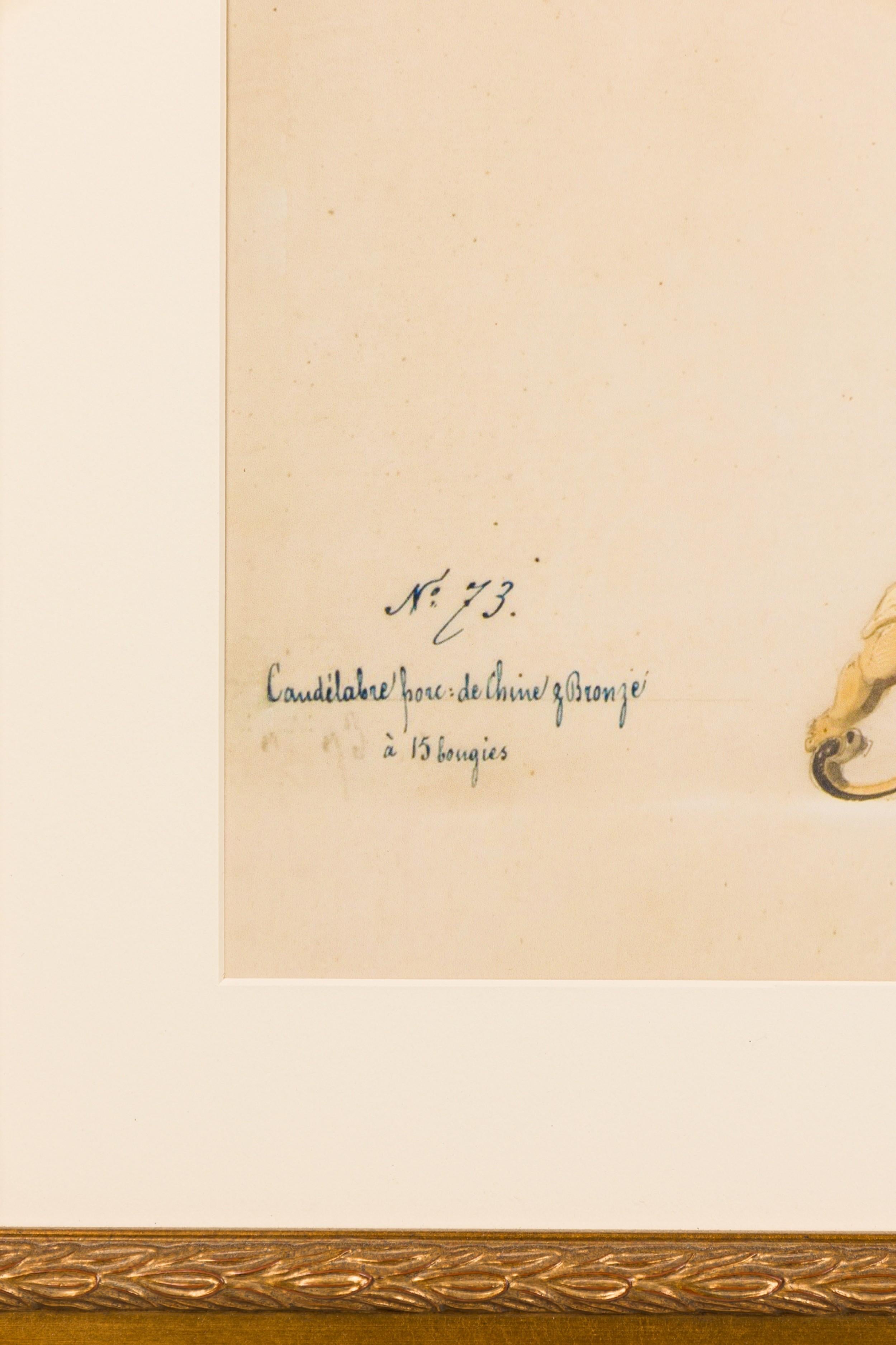 French Victorian Colored print of a Vase im Zustand „Gut“ im Angebot in Queens, NY