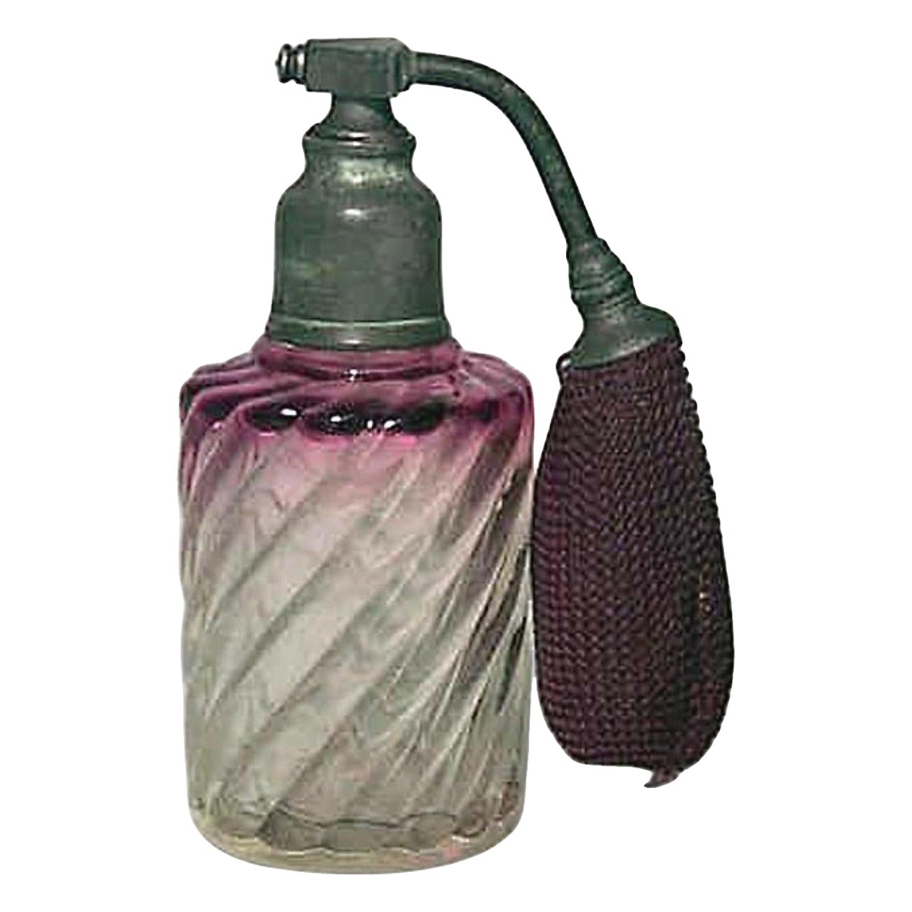 French Victorian Cranberry Baccarat Crystal Perfume Atomizer