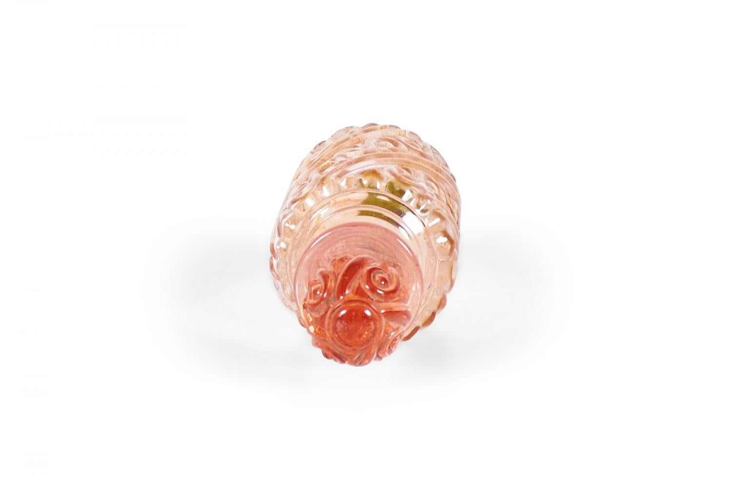 Frasco de perfume victoriano francés de cristal de arándano rojo siglo XIX en venta