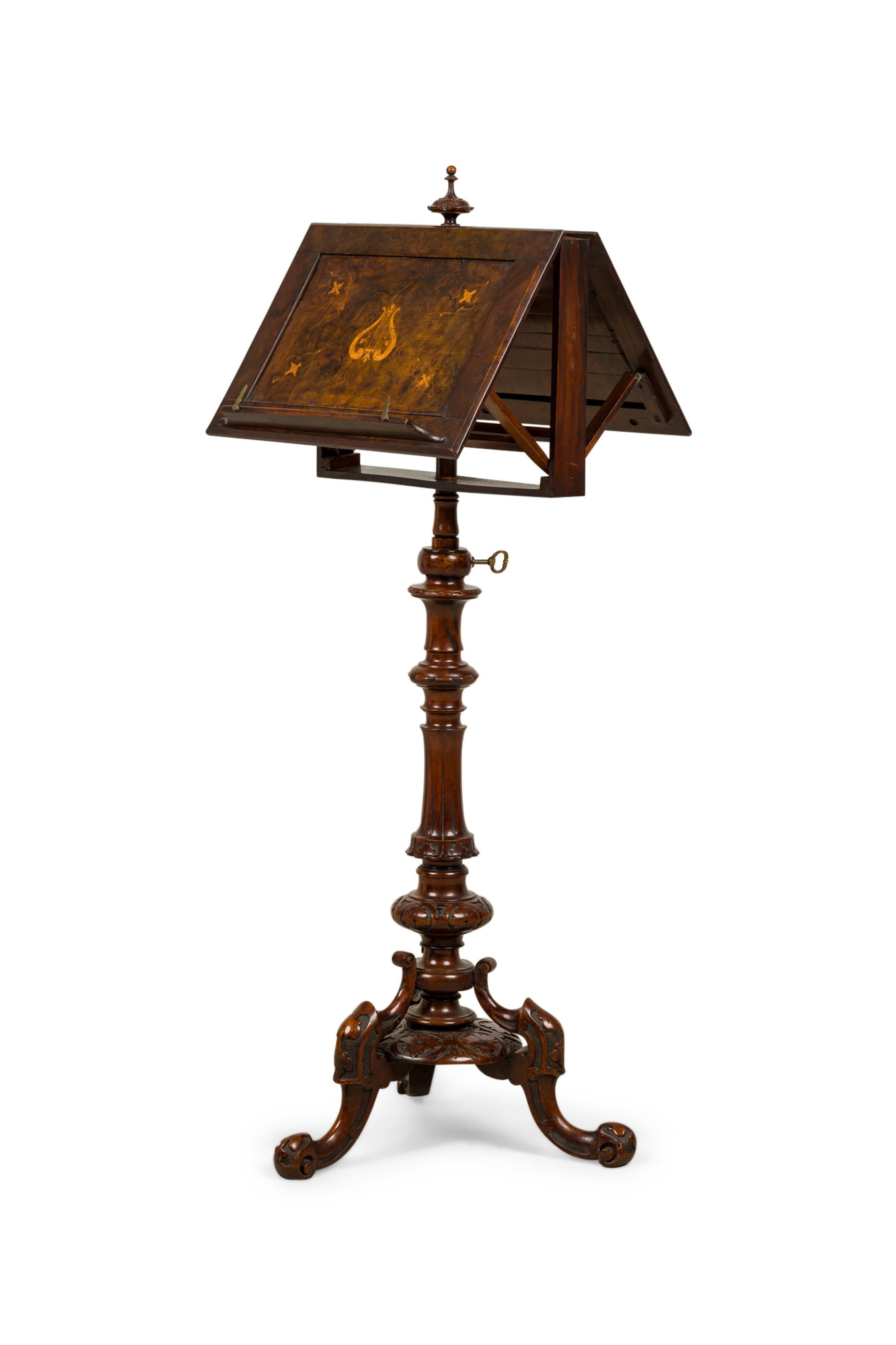 French Victorian Double Sided Music Stand For Sale