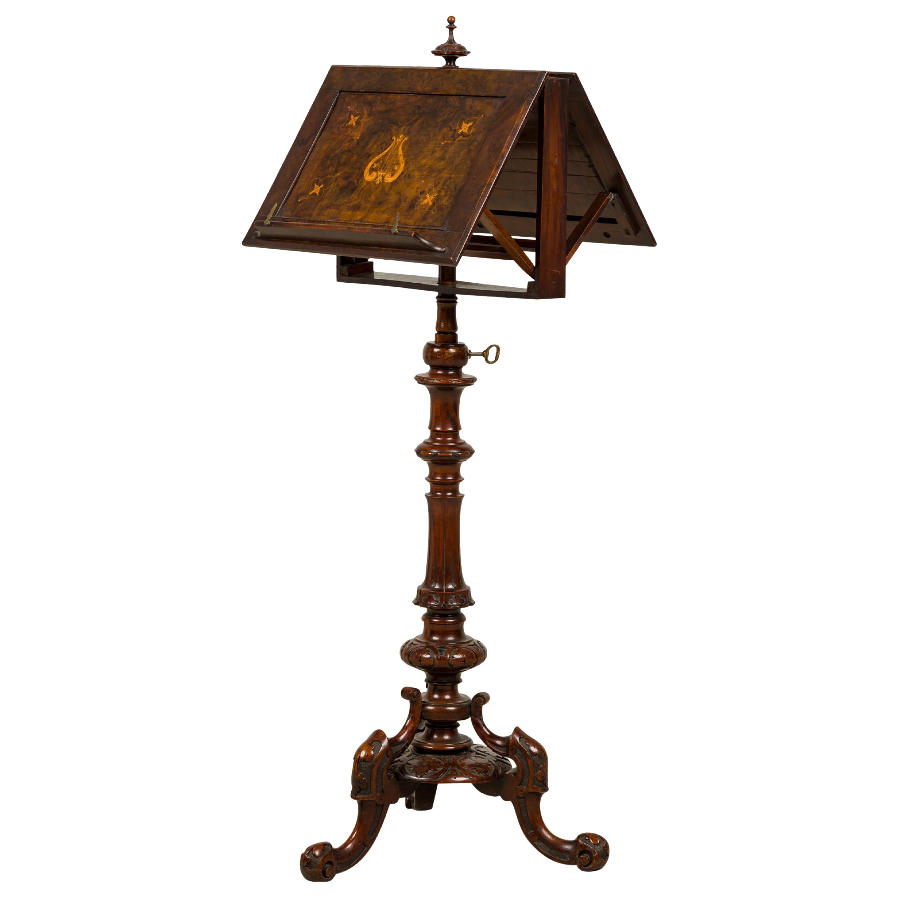 French Victorian Double Sided Music Stand en venta