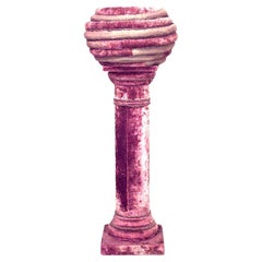 French Victorian Tubular Pedestal by Yves Marthelot, 1980s Fabric