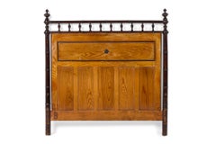 French Victorian Faux Bamboo Wooden Twin Bed