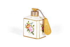 French Victorian Floral Porcelain Perfume Atomizer