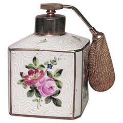 French Victorian Floral Porcelain Perfume Atomizer French Victorian Floral Porcelain Perfume Atomizer