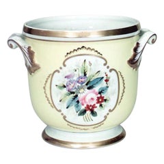 French Victorian Floral Porcelain Pot