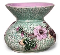 French Victorian Floral Porcelain Vase/Spittoon