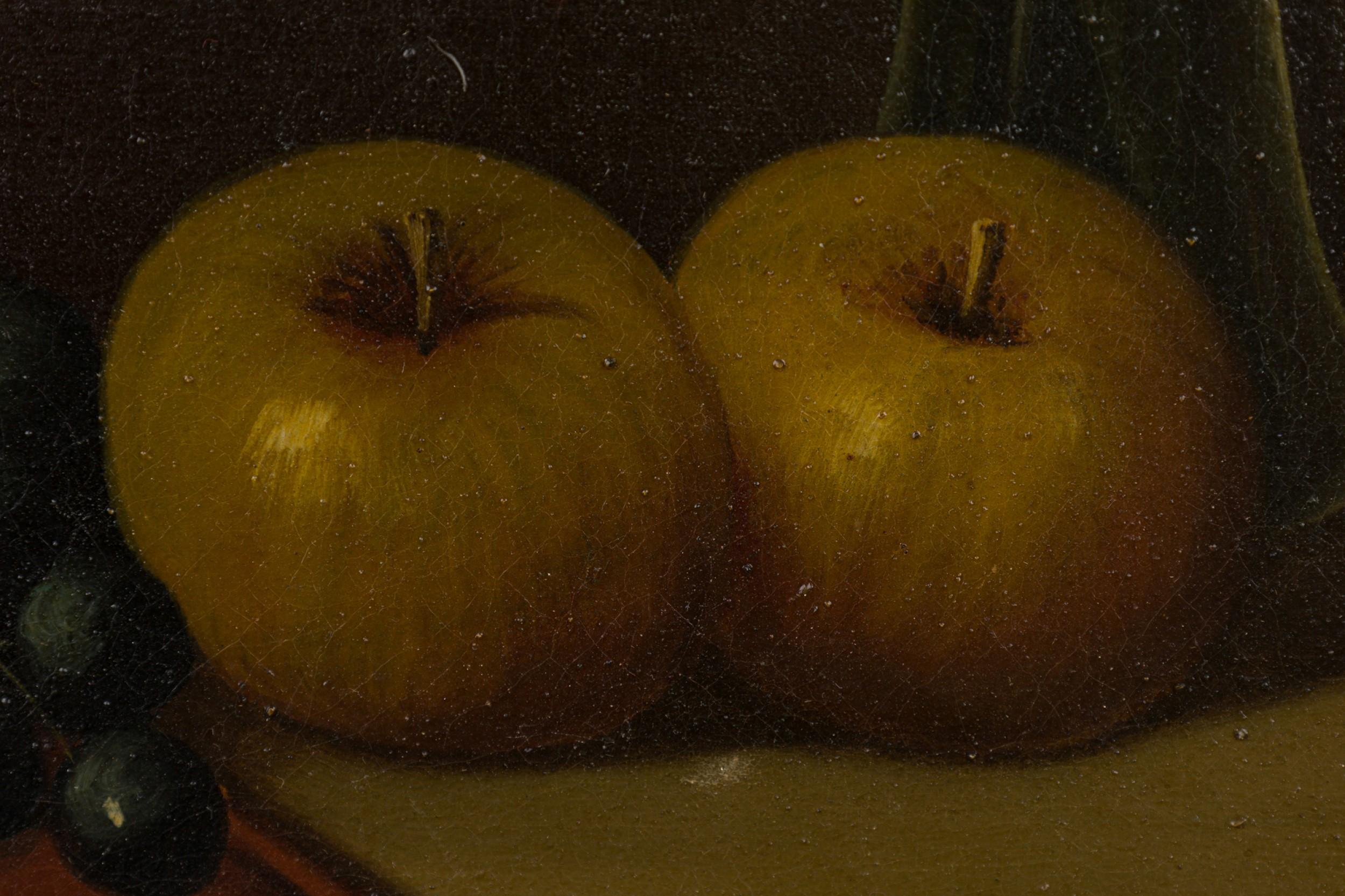 Paint French Victorian Fruit and Vase Still Life For Sale
