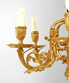 French Victorian Gilt Bronze Chandelier
