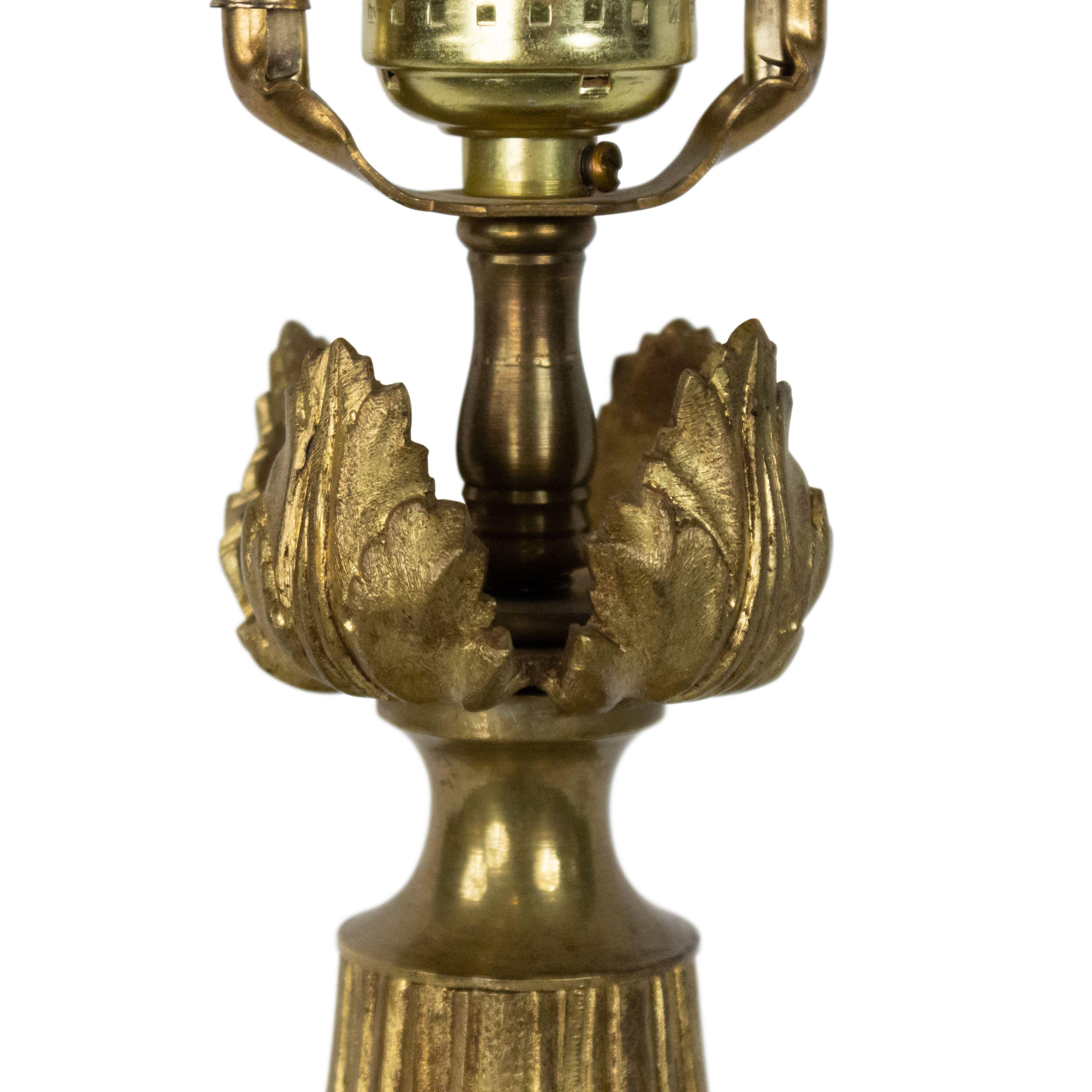 French Victorian Gilt Bronze Satyr Table Lamps In Good Condition For Sale In New York, NY