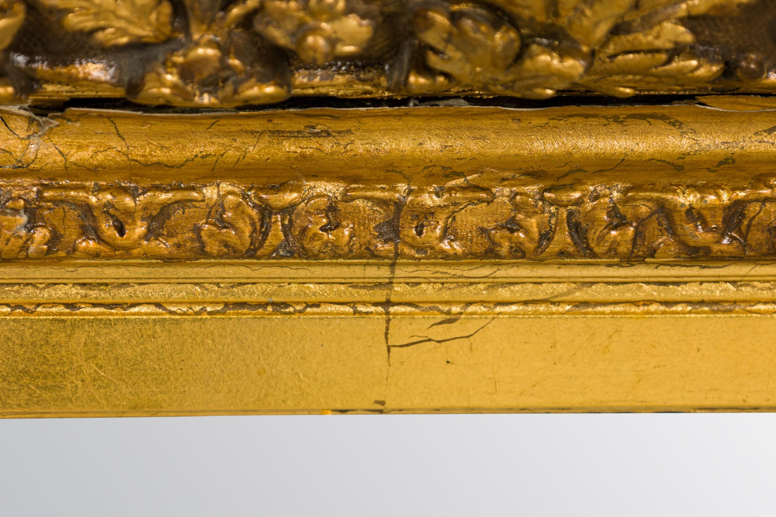 Bois doré Miroir victorien doré en vente