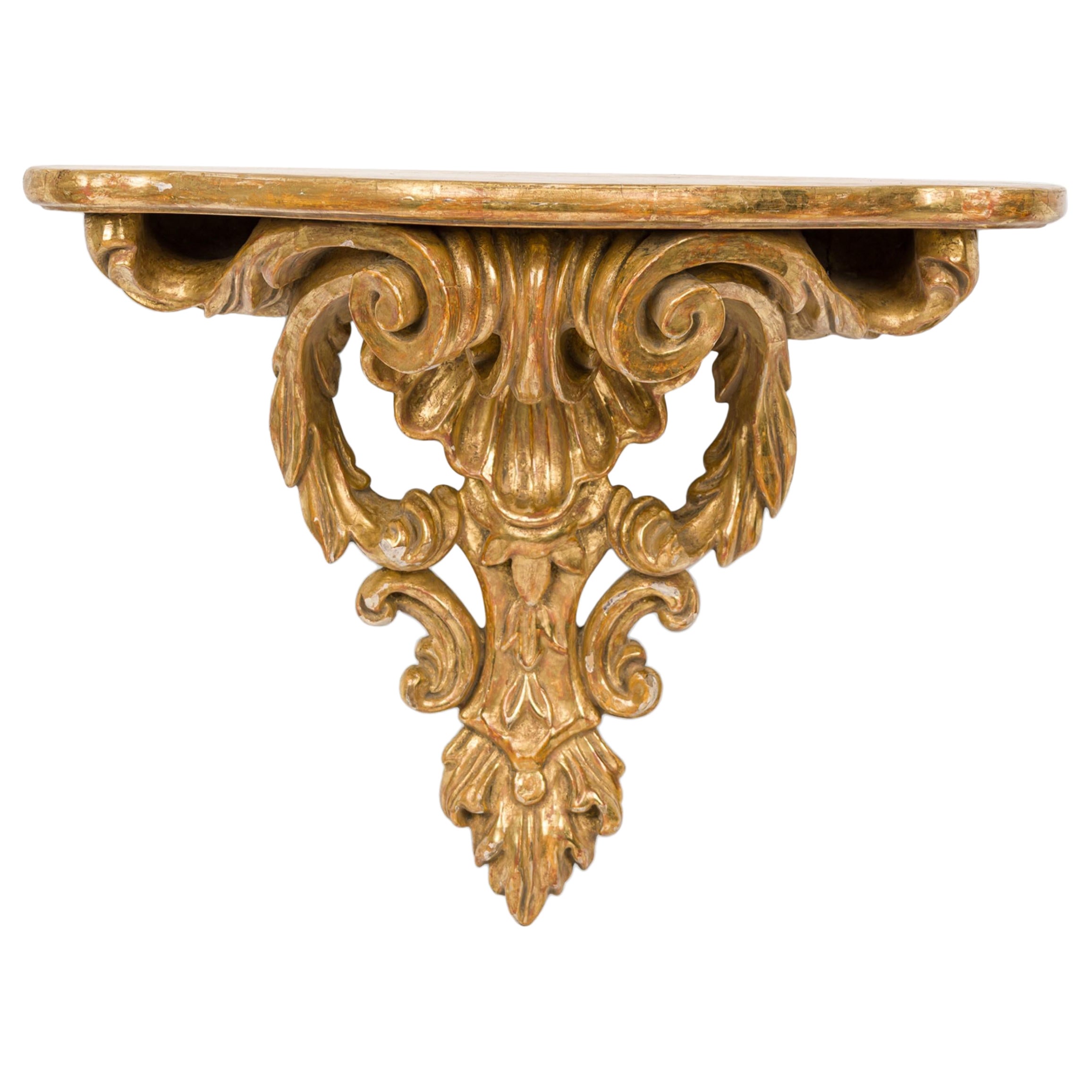 French Victorian Gilt Wall Shelf im Angebot