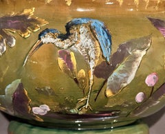 French Victorian Glazed Aesthetic Period Centerpiece Planter