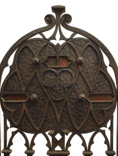 French Victorian Gothic Style Iron Letter Holder