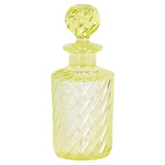 French Victorian Green Baccarat Crystal Perfume Bottles