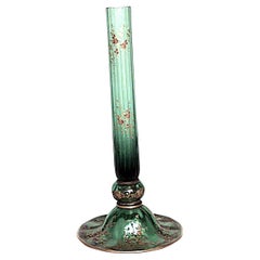 French Victorian Green Glass Vase