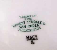 French Victorian Haviland Floral Porcelain Plates