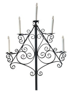 French Victorian Iron Candelabra