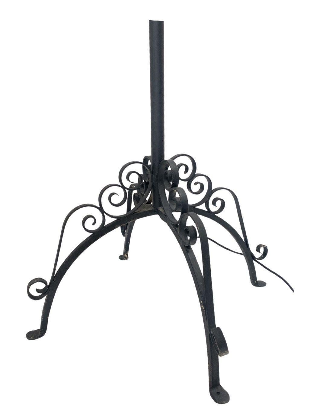 American French Victorian Iron Candelabra For Sale