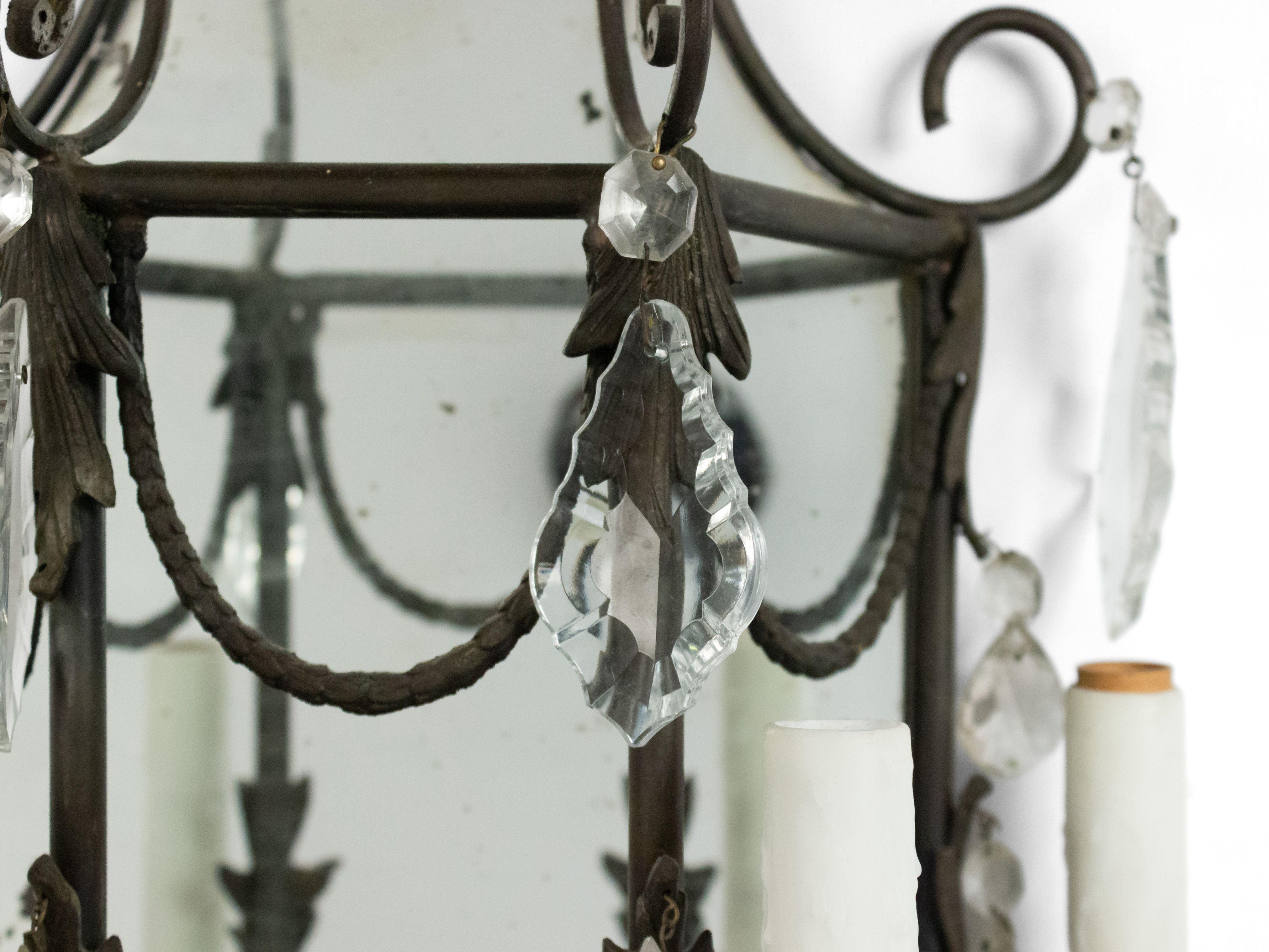 French Victorian Iron Wall Sconces For Sale 3