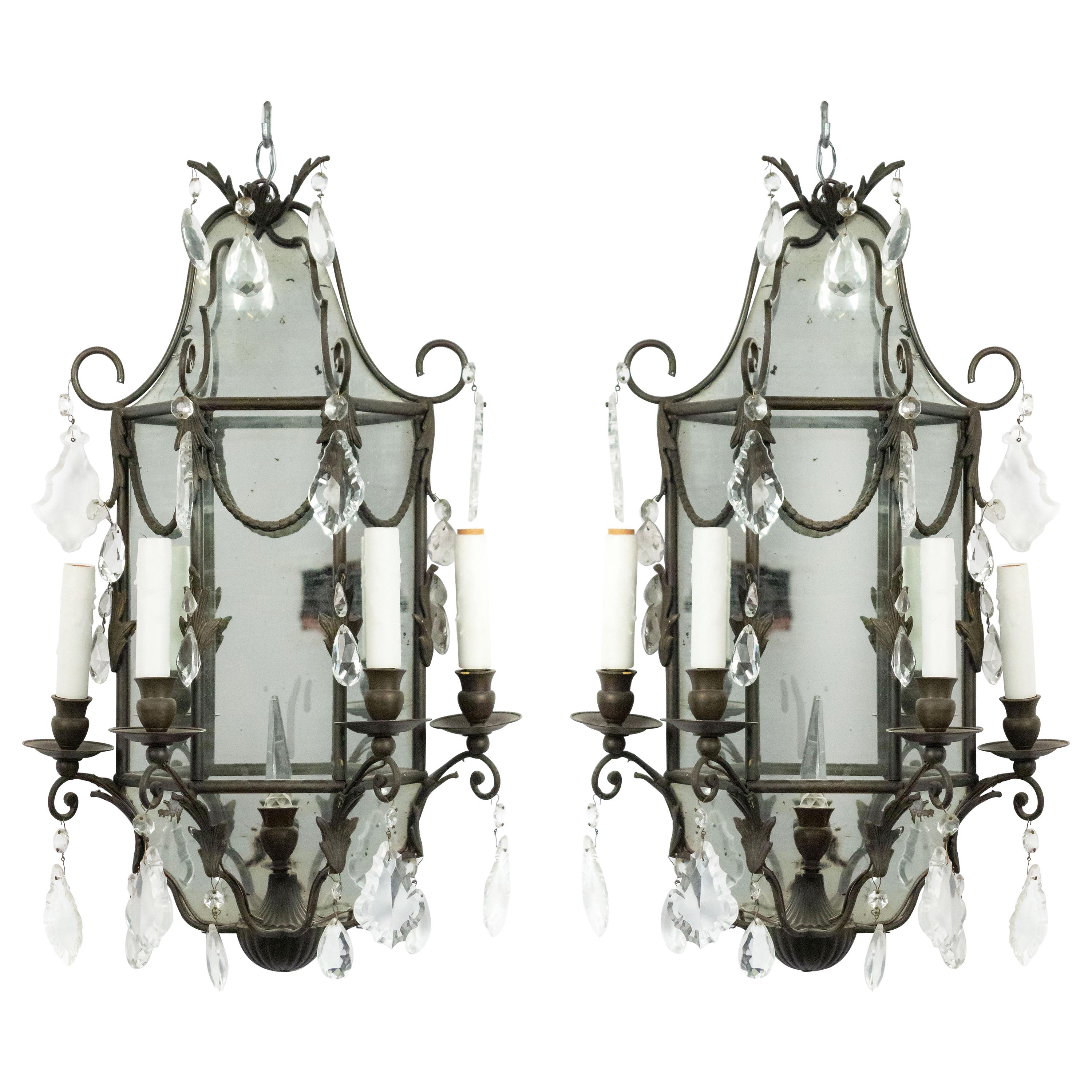 French Victorian Iron Wall Sconces