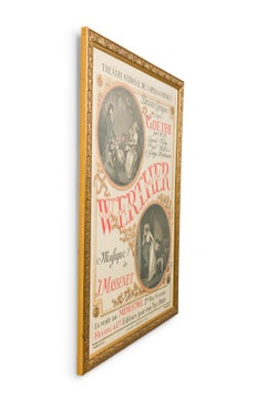 French Victorian Jules Massenet Poster for "Werther" Poster