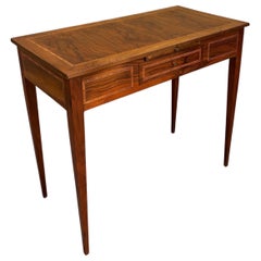 French Victorian Ladies Desk With Kingwood Marquetry Inlay, 1950s