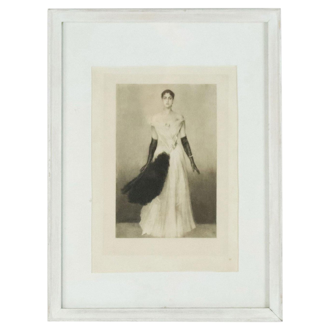 French Victorian Lady in White Portrait For Sale