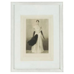 French Victorian Lady in White Portrait French Victorian Lady in White Portrait